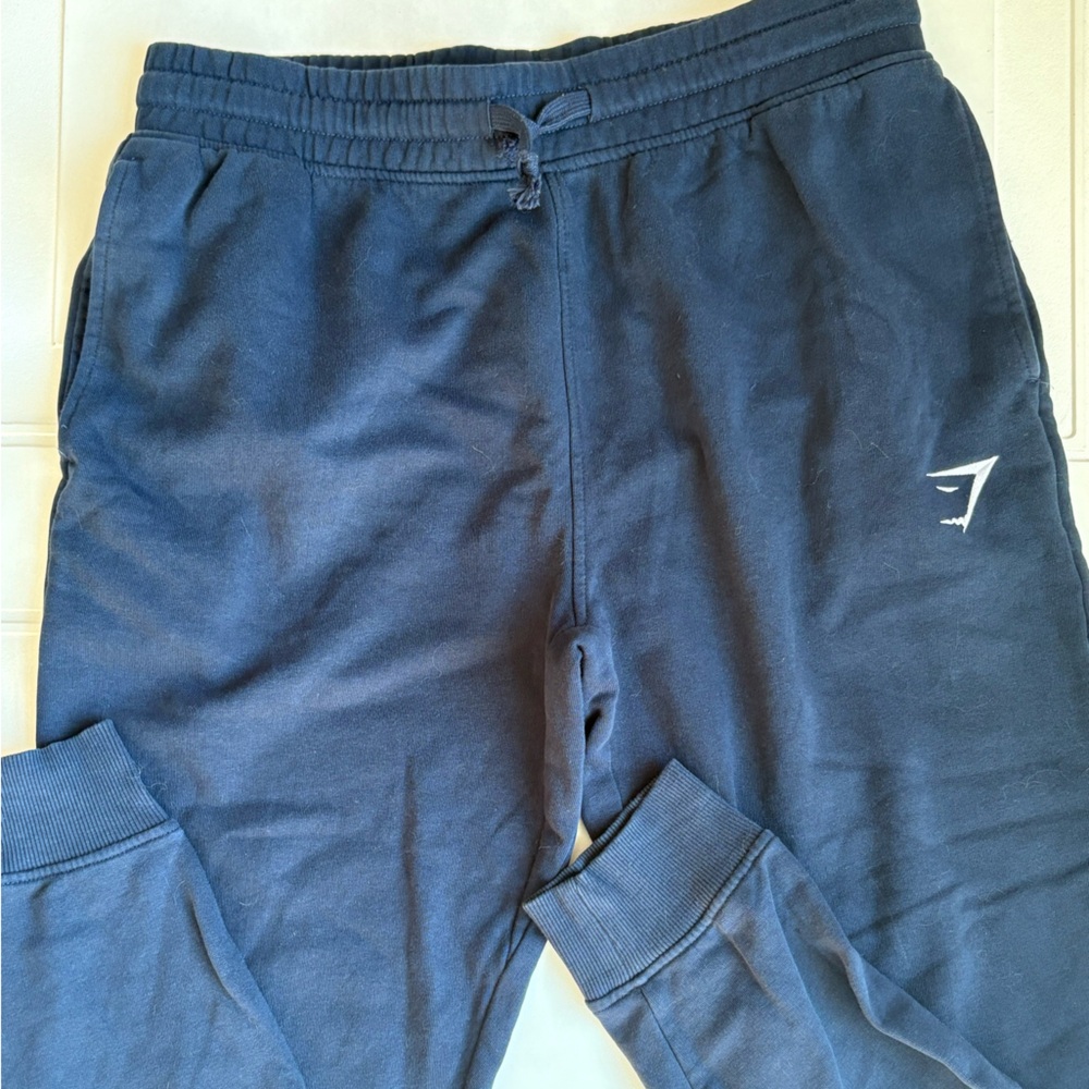 Gymshark Men’s Navy Blue Joggers Pants  Size Medium